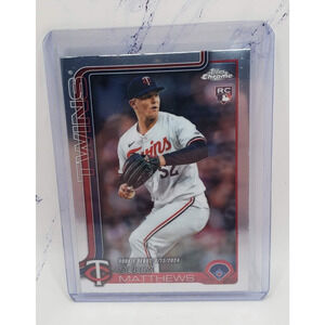2025 Topps Chrome Update Zebby Matthews RC Debut #USC171